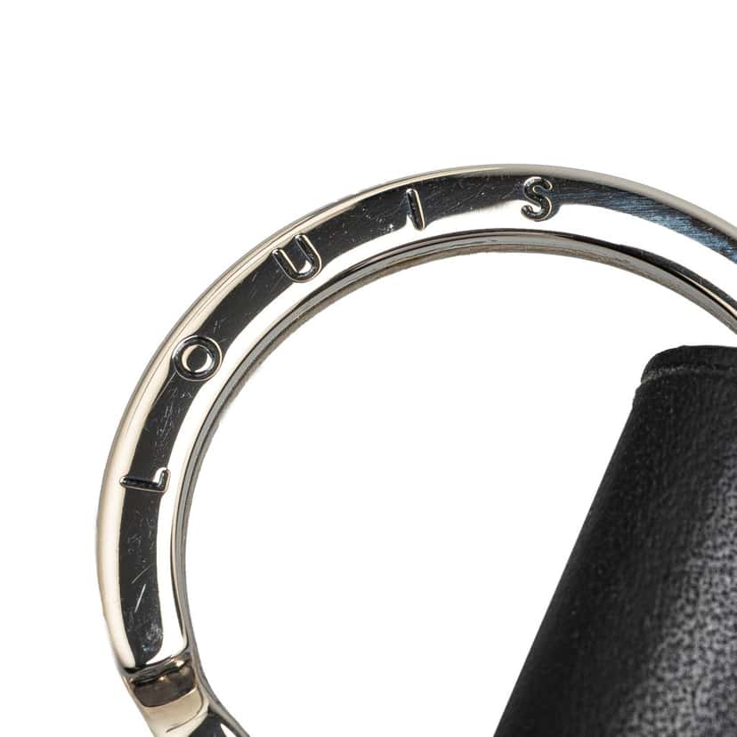 Louis Vuitton Leather LV Initials Key Holder Black Brass Good condition - Model View