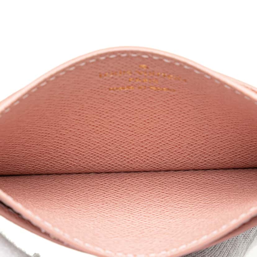 Louis Vuitton Damier Ebene Studded Card Holder Brown Canvas Good condition - Model View