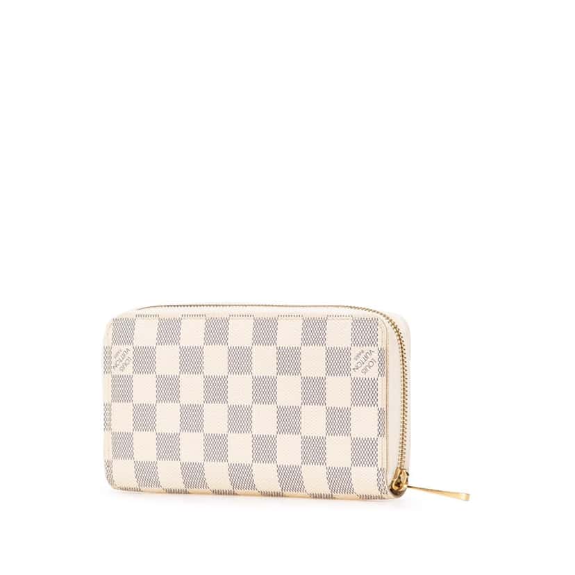 Louis Vuitton Damier Azur Zippy Wallet White Canvas Good condition - Back View