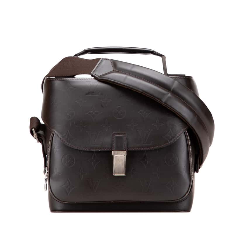 Louis Vuitton Monogram Glace Charly Brown Leather Good condition - Front View