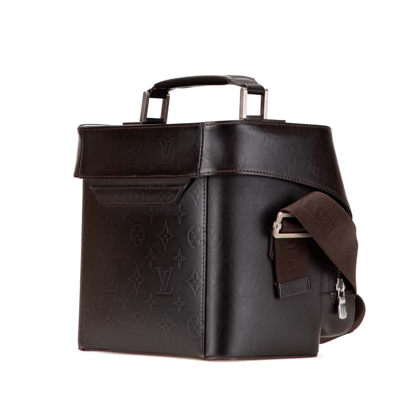 Louis Vuitton Monogram Glace Charly Brown Leather Good condition - Back View
