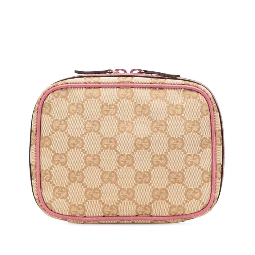 Gucci GG Canvas Pouch Brown Canvas Good condition - Front View
