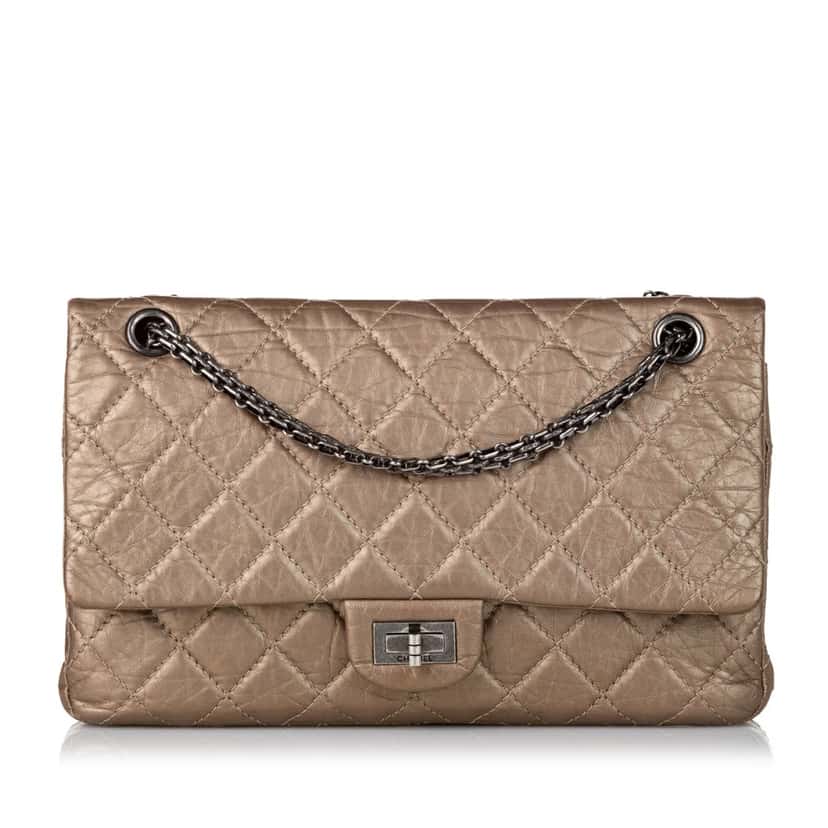Chanel Mademoiselle Turnlock Reissue Chain Timeless Flap Brown Leather Good condition - Front View