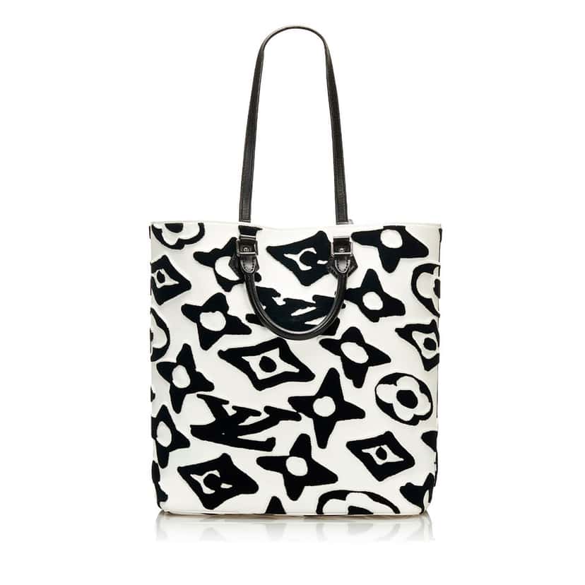 Louis Vuitton Urs Fischer Monogram Tufted Cabas White Canvas Good condition - Front View