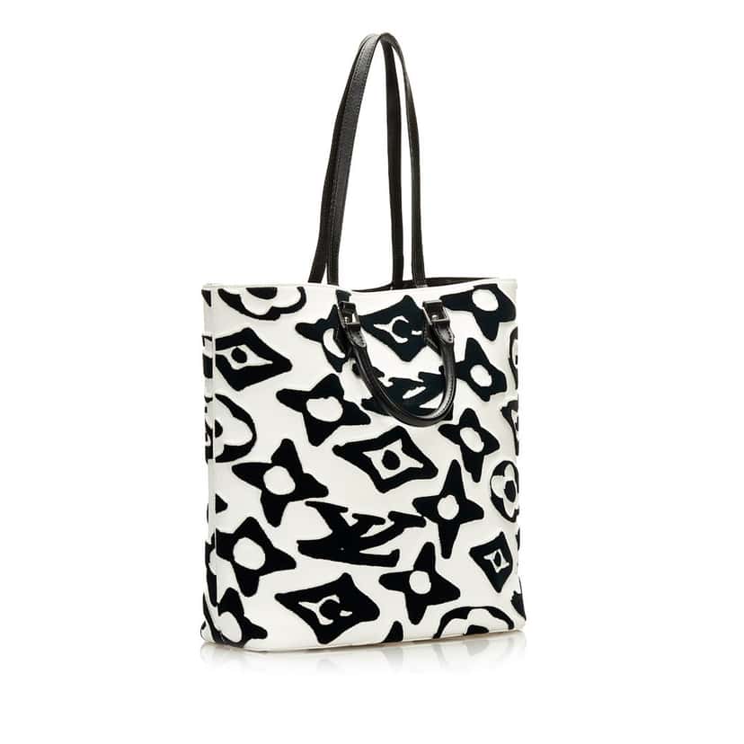 Louis Vuitton Urs Fischer Monogram Tufted Cabas White Canvas Good condition - Back View