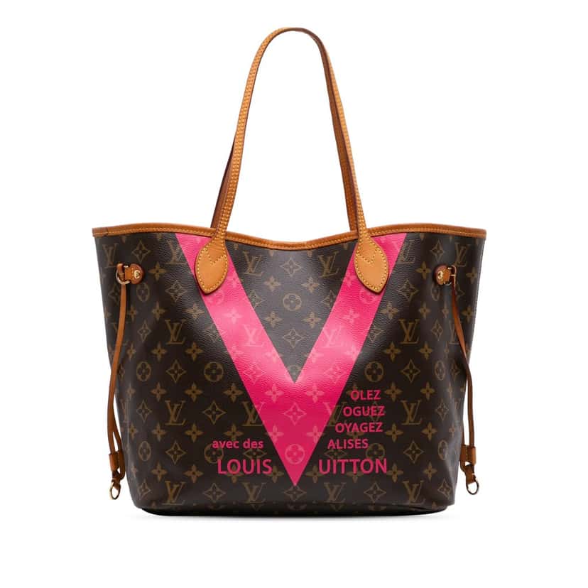 Louis Vuitton Monogram V Neverfull MM Brown Canvas Good condition - Front View