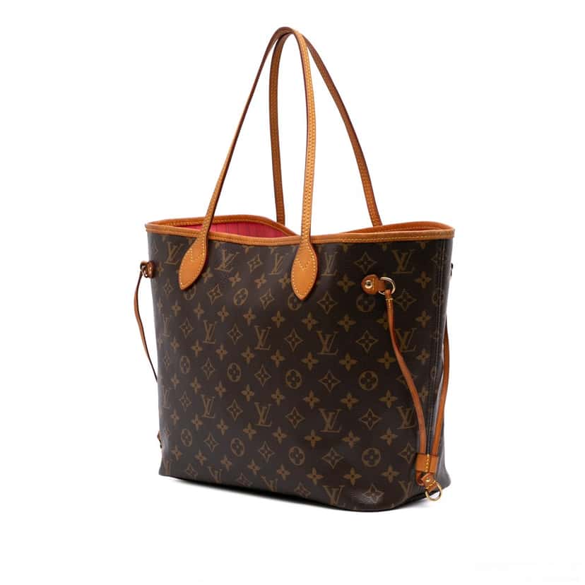 Louis Vuitton Monogram V Neverfull MM Brown Canvas Good condition - Back View
