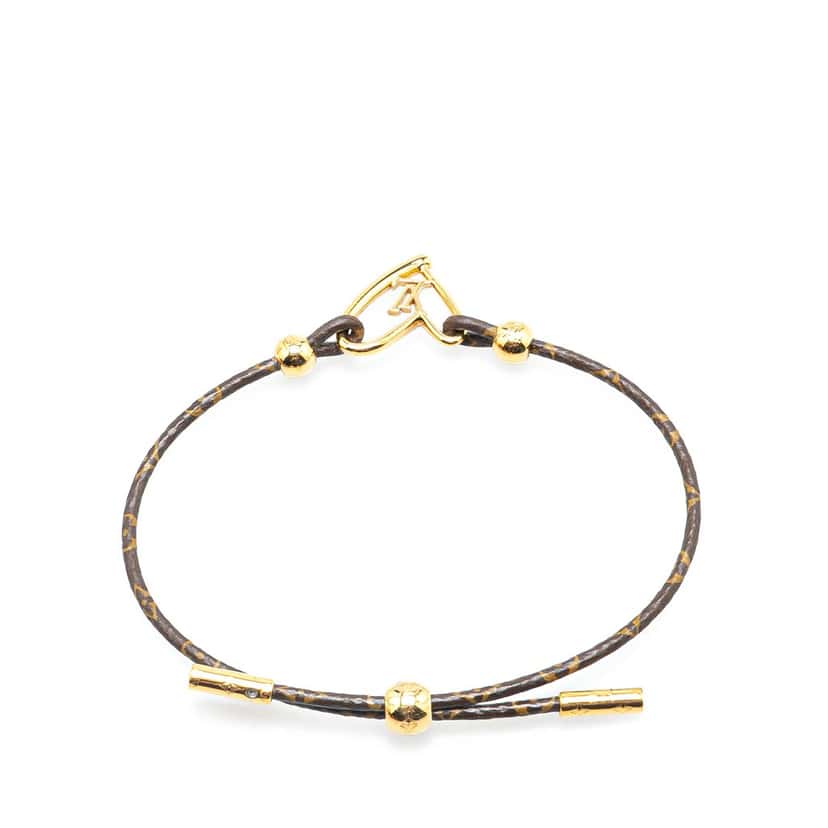 Louis Vuitton Monogram Fall In Love Adjustable Bracelet Brown Canvas Good condition - Inside View