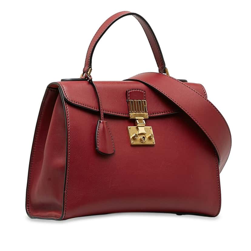 Dior DiorAddict Top Handle Bag Red Leather Good condition - Back View