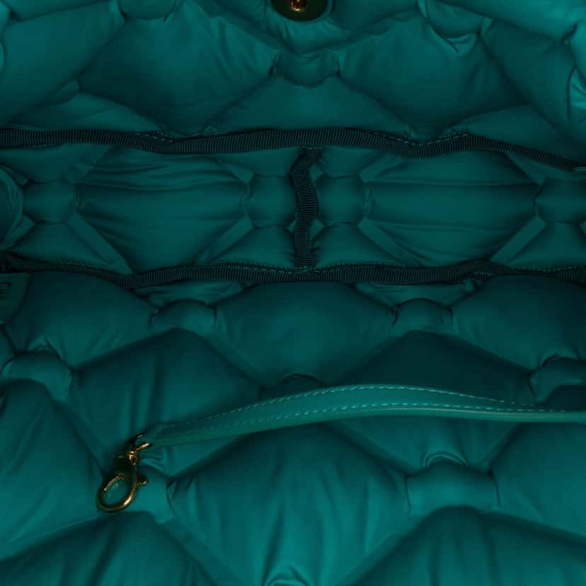 Chanel Small Iridescent Calfskin Chesterfield Flap Blue Leather Good condition - Box View