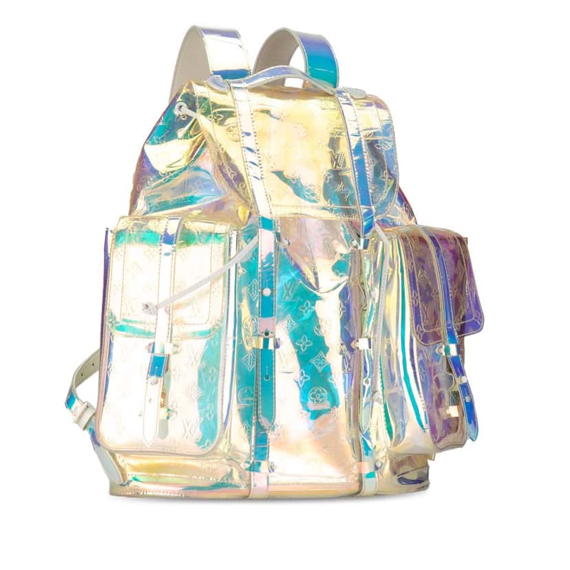 Louis Vuitton Monogram Prism Christopher GM Blue Good condition - Back View