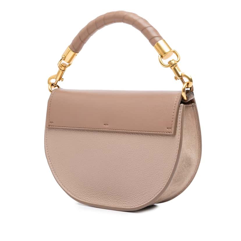 Chloé Grained Calfskin Marcie Chain Flap Brown Leather Good condition - Back View