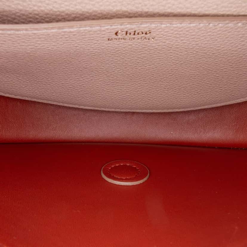 Chloé Grained Calfskin Marcie Chain Flap Brown Leather Good condition - Model View