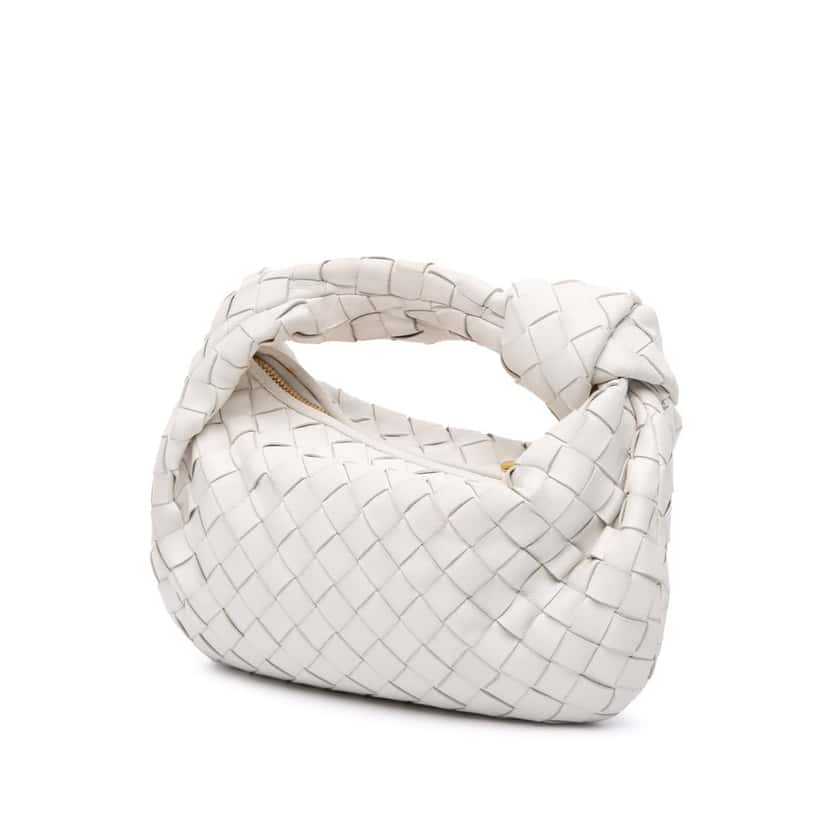 Bottega Veneta Mini Nappa Intrecciato Jodie White Leather Good condition - Back View