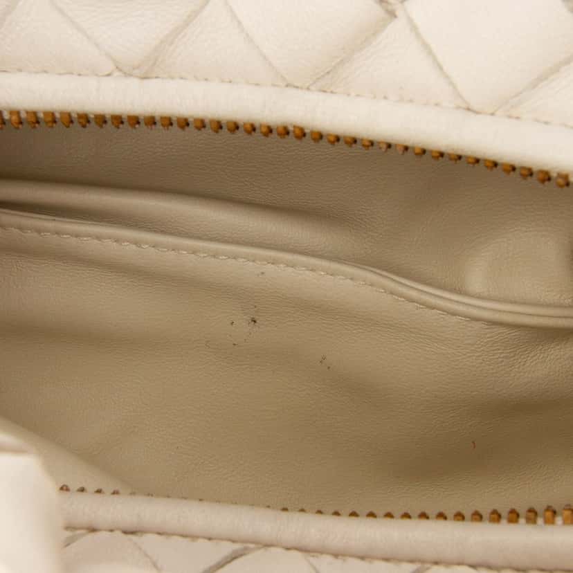 Bottega Veneta Mini Nappa Intrecciato Jodie White Leather Good condition - Model View