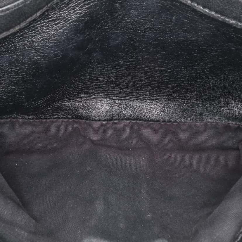 Saint Laurent Medium Quilted Chevron Sheepskin College Satchel Black Leather Good condition - Box View