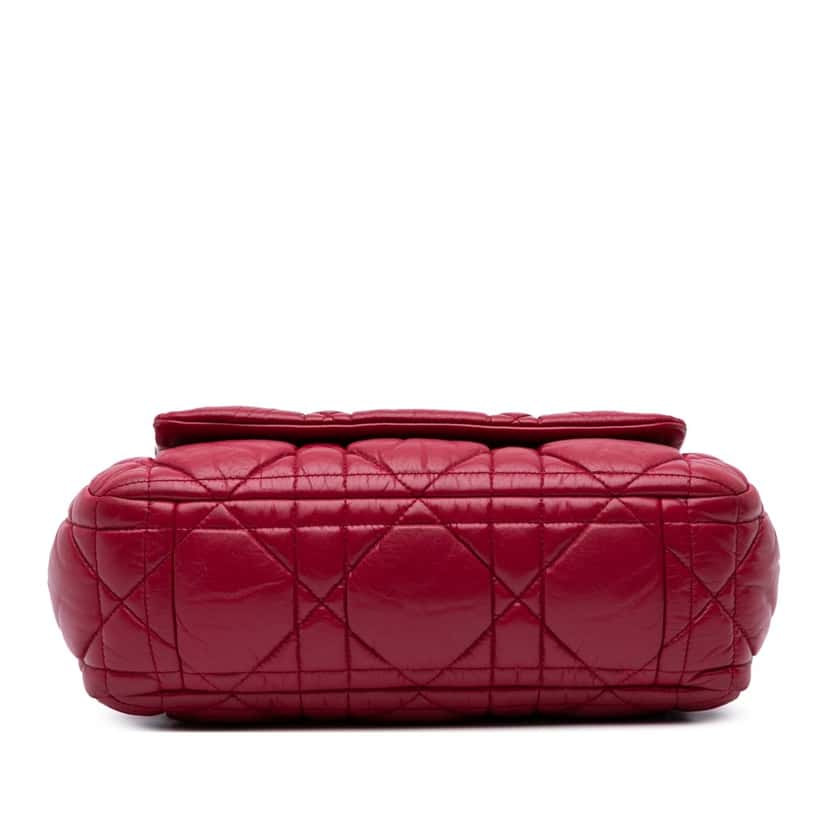 Dior Lambskin Cannage Milly La Foret Bag Red Leather Good condition - Inside View