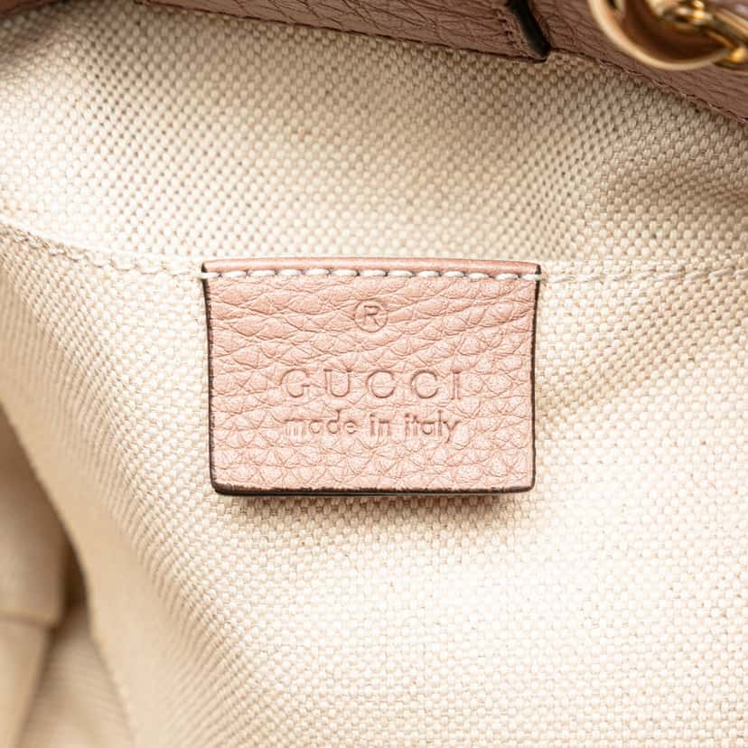Gucci Mini Calfskin Bamboo Shopper Satchel Pink Leather Good condition - Box View