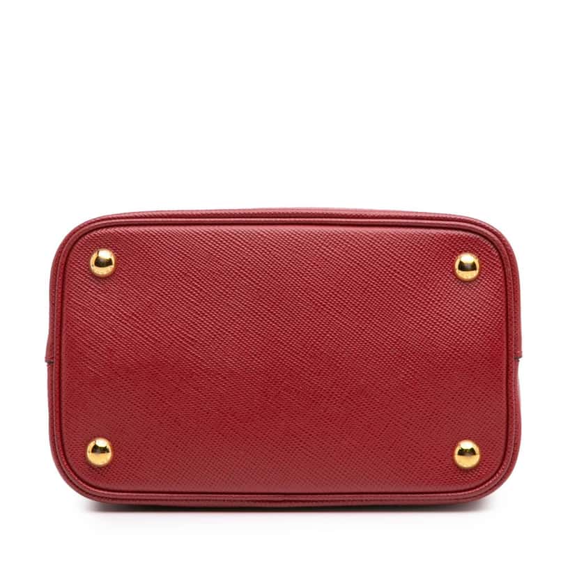 Prada Medium Saffiano Cuir Panier Satchel Red Leather Good condition - Inside View