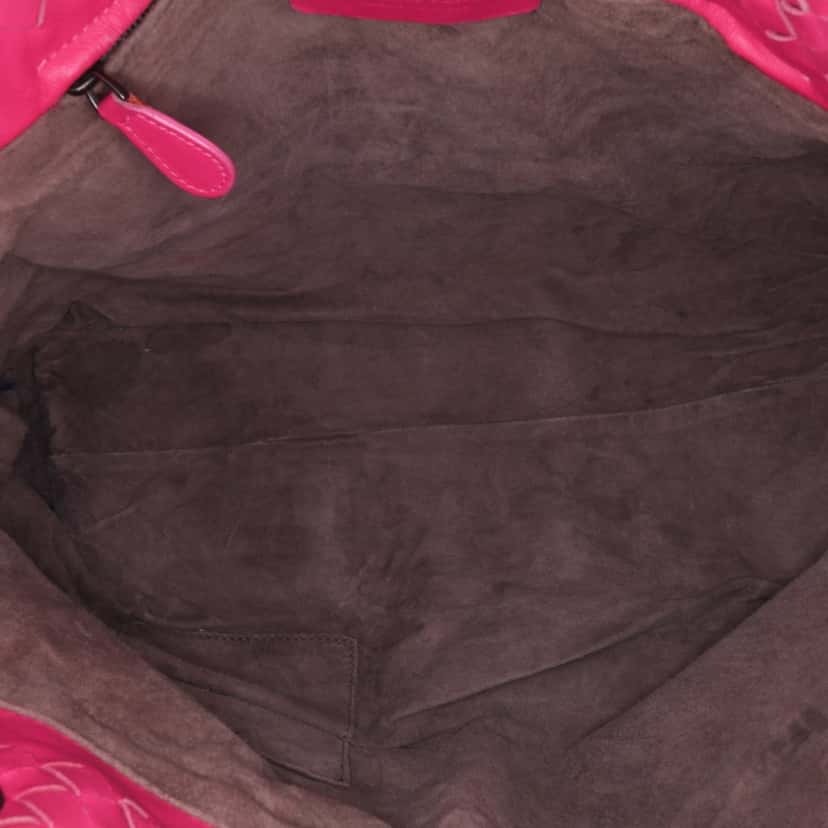 Bottega Veneta Medium Nappa Intrecciato Bella Tote Pink Leather Good condition - Model View