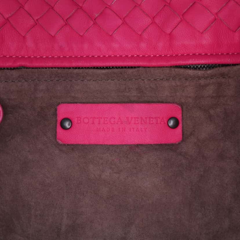 Bottega Veneta Medium Nappa Intrecciato Bella Tote Pink Leather Good condition - Box View