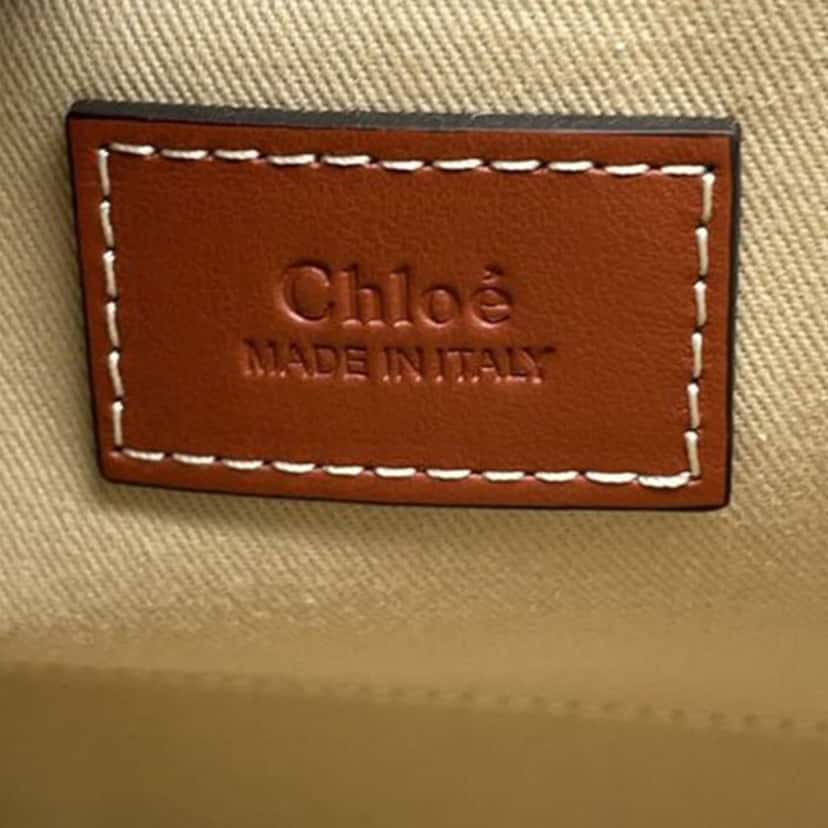 Chloé Small Canvas Woody Tote Brown Canvas Good condition - Box View