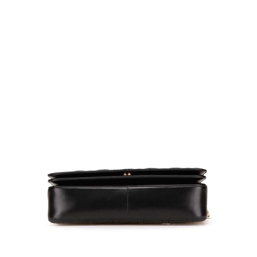 Dior Lambskin Cannage Shoulder Bag Black Leather Good condition - Inside View