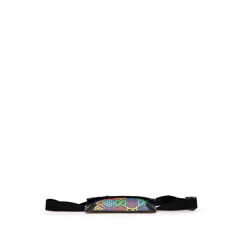 Gucci GG Supreme Psychedelic Belt Bag Black Canvas Good condition - Inside View