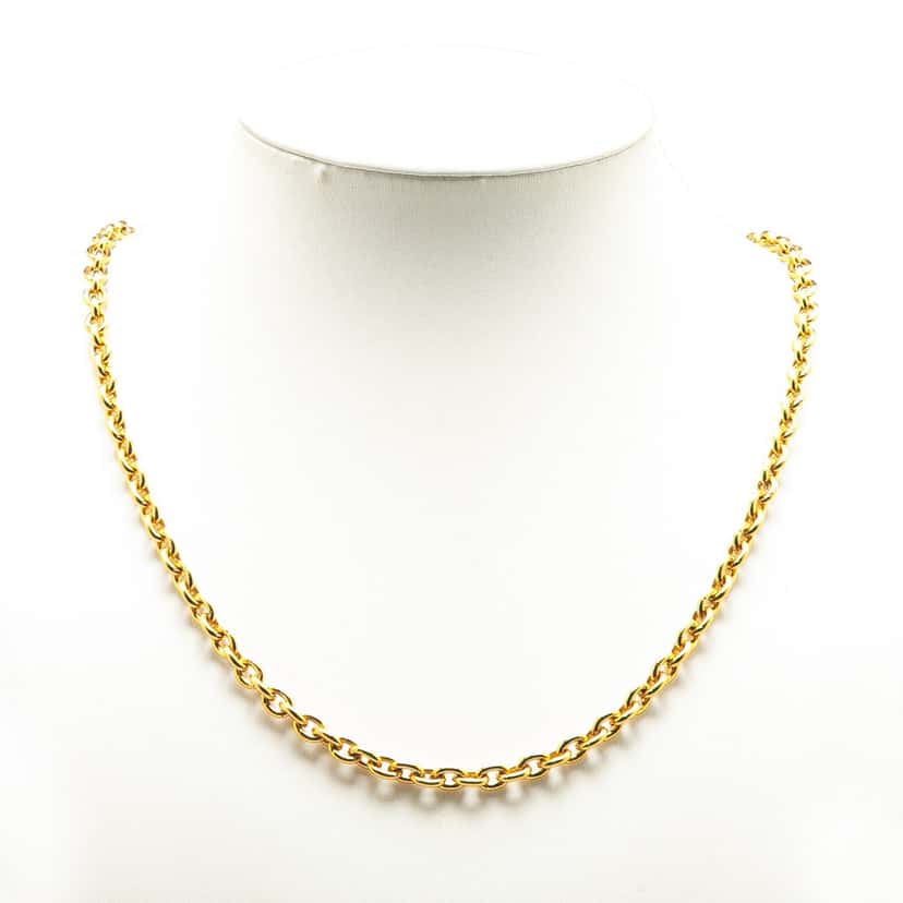 Chanel Gold Plated CC Round Pendant Necklace Gold Metal Good condition - Box View