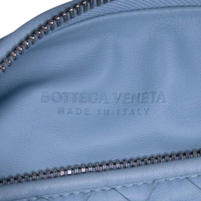 Bottega Veneta Mini Nappa Intrecciato Jodie Blue Leather Good condition - Box View