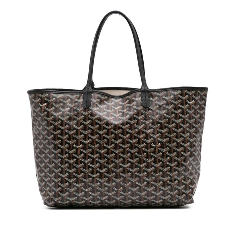 Goyard Goyardine Saint Louis PM Black Canvas Good condition - Front View