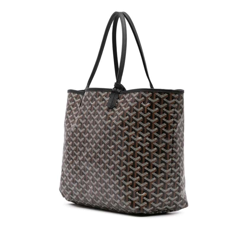Goyard Goyardine Saint Louis PM Black Canvas Good condition - Back View