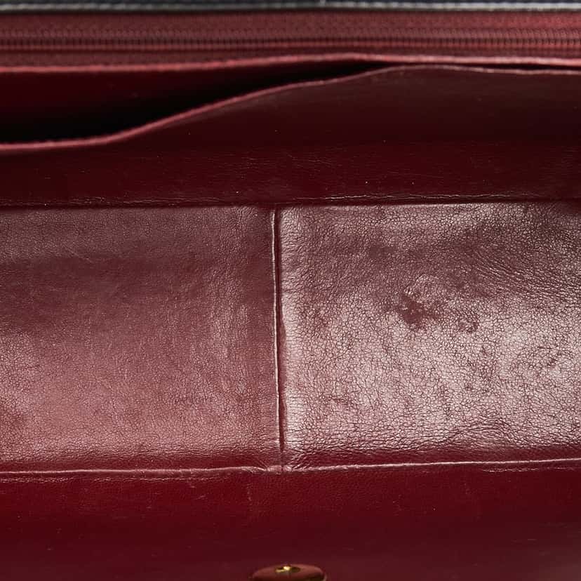 Chanel Maxi XL Classic Lambskin Single Flap Black Leather Fair condition - Model View