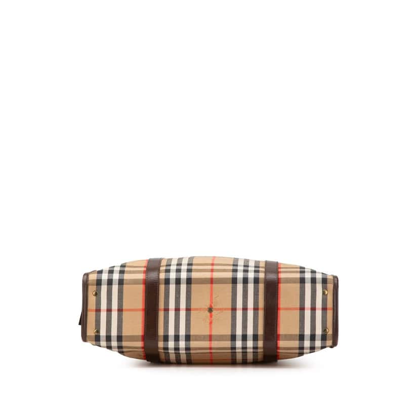 Burberry Haymarket Check Canvas Tote Brown Canvas Good condition - Inside View