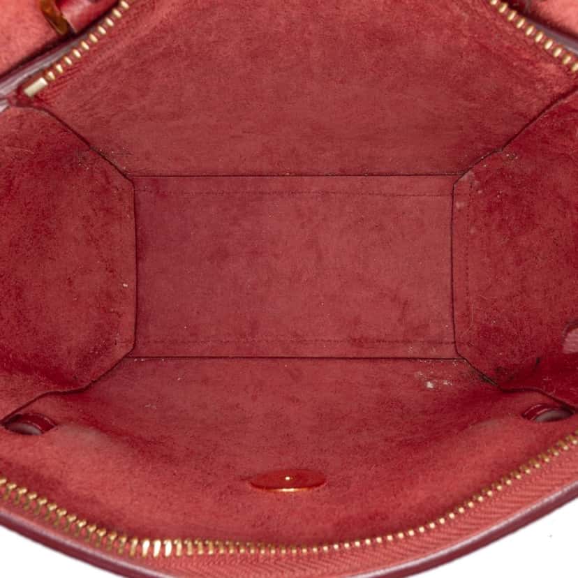 Celine Nano Grained Calfskin Belt Bag Red Leather Good condition - Model View