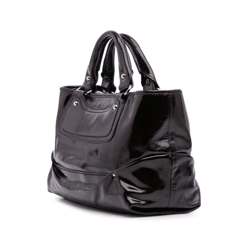 Celine Patent Boogie Handbag Black Leather Good condition - Back View