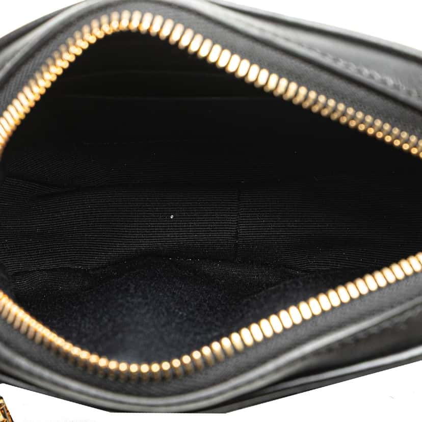 Celine Quilted Calfskin C Charm Crossbody Black Leather Good condition - Model View
