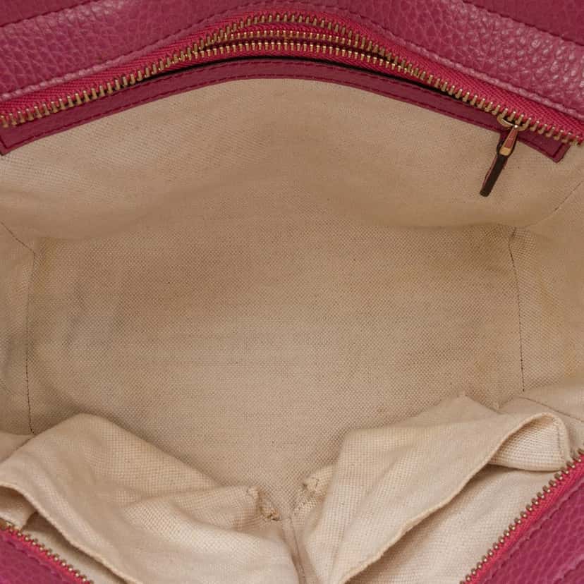 Gucci Mini Leather Swing Satchel Purple Leather Good condition - Model View