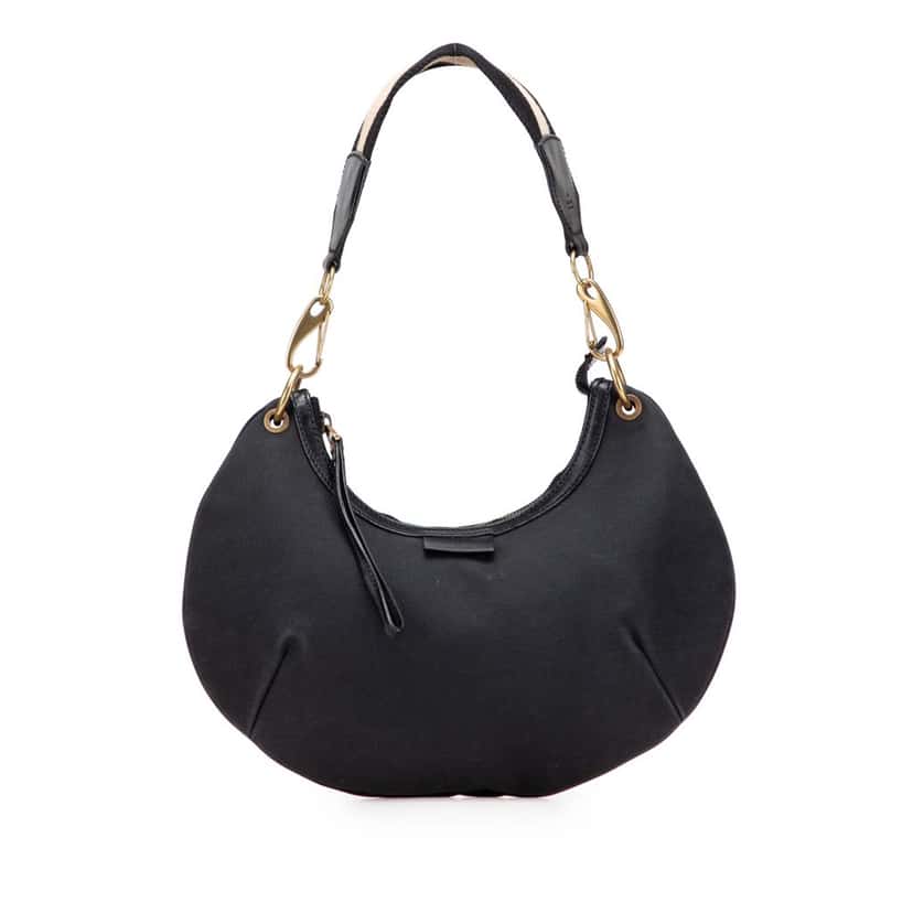 Gucci Web Canvas Hobo Black Canvas Good condition - Front View