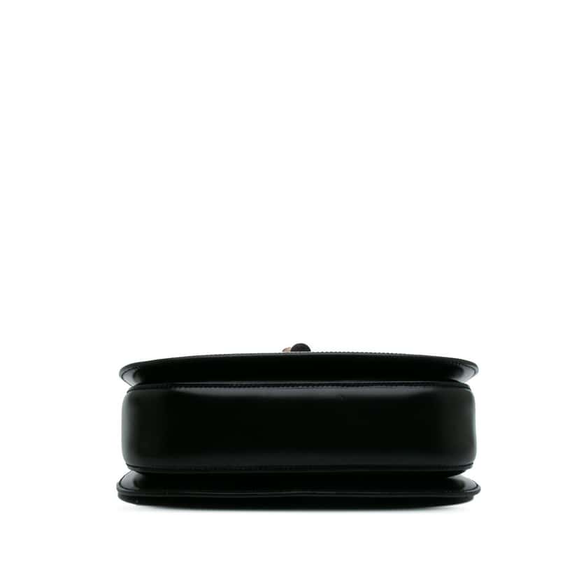 Gucci Limited Edition Medium Calfskin Acrylic Classic 2 Top Handle Bag Black Leather Good condition - Inside View