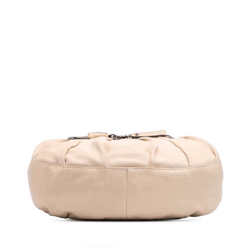 Gucci Medium Pebbled Calfskin Icon Bit Satchel White Leather Good condition - Inside View