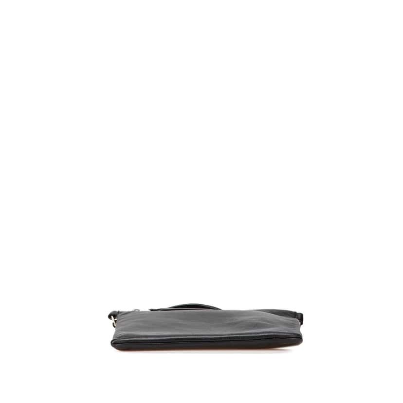 Saint Laurent Antiqued Lambskin Sid Flat Crossbody Black Leather Good condition - Inside View