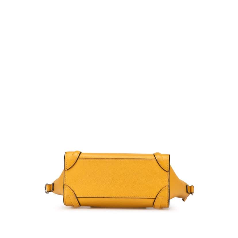 Celine Nano Leather Luggage Tote Yellow Leather Very good condition - Inside View