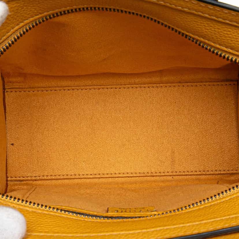 Celine Nano Leather Luggage Tote Yellow Leather Very good condition - Model View