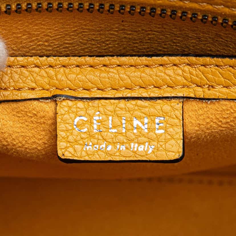 Celine Nano Leather Luggage Tote Yellow Leather Very good condition - Box View