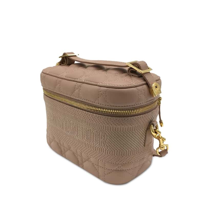 Dior Small DiorTravel Vanity Bag Brown Leather Good condition - Back View
