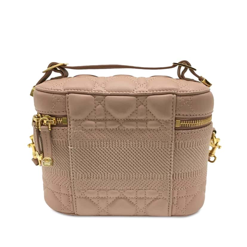 Dior Small DiorTravel Vanity Bag Brown Leather Good condition - Inside View