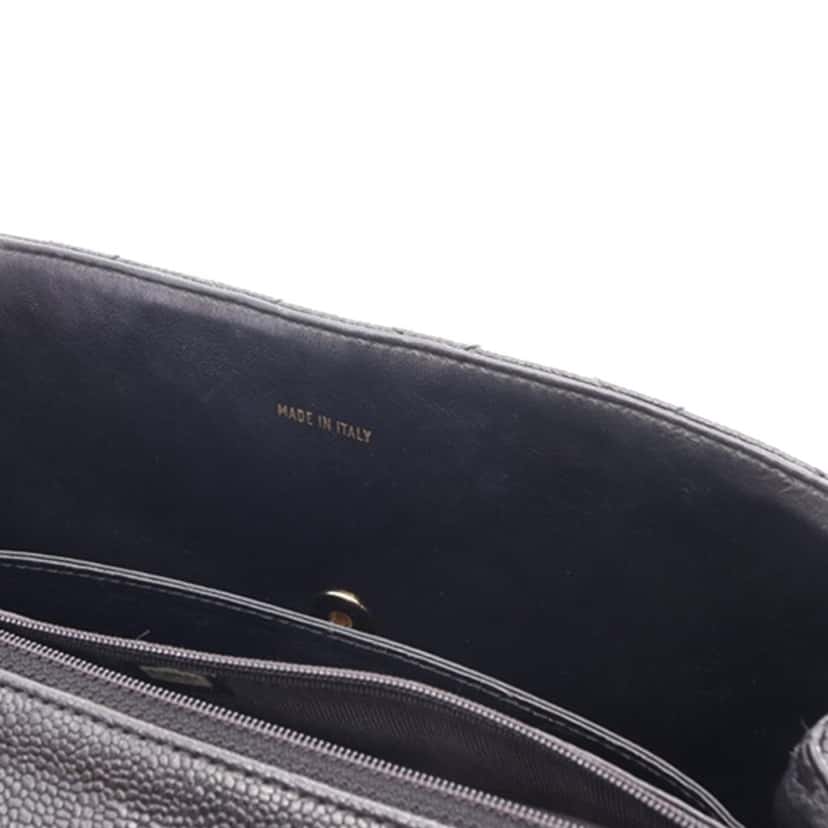 Chanel Caviar Kelly Top Handle Bag Black Leather Good condition - Box View