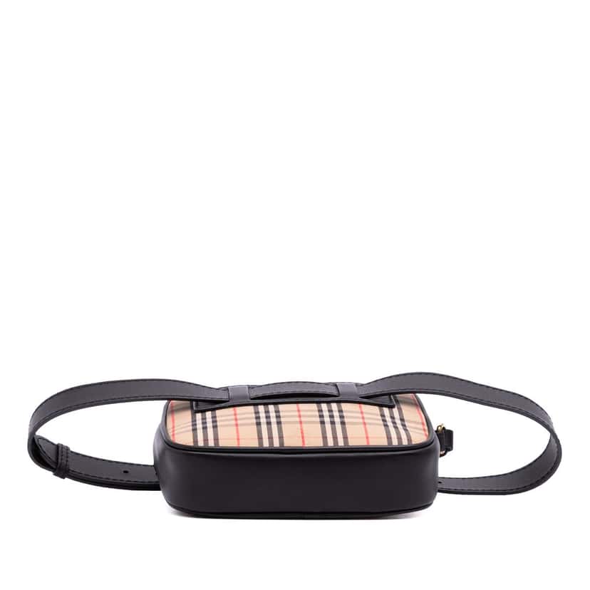 Burberry Haymarket Check Canvas 1983 Link Belt Bag Brown Canvas Good condition - Inside View