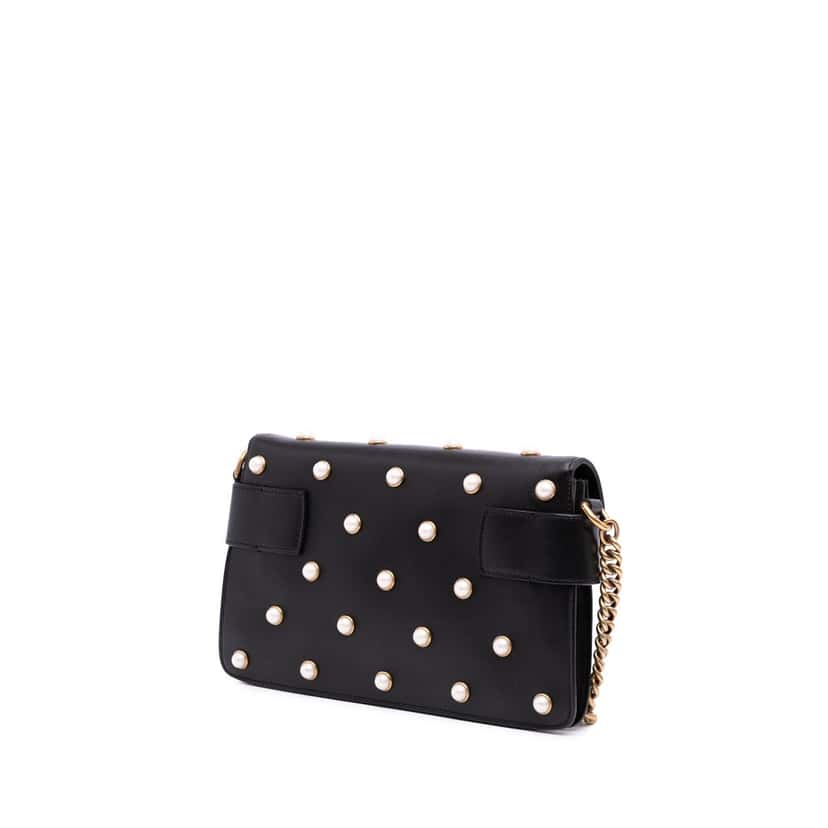 Gucci Mini Queen Margaret Broadway Leather Satchel Black Leather Good condition - Back View